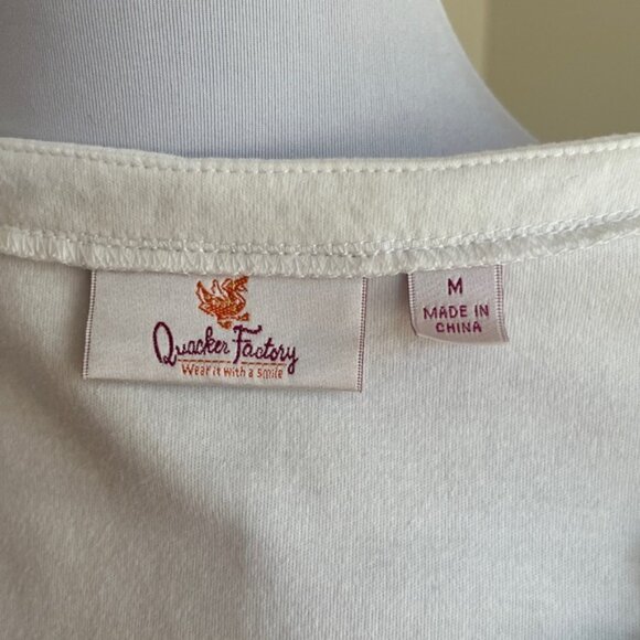 Quacker Factory Beads Sequins 3/4 Length Sleeve T-Shirt Clover St. Patrick S Day - Picture 4 of 9